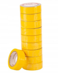 TAŚMA IZOLACYJNA PCV WODOODPORNA MOCNA ELEKTRYCZNA ŻÓŁTA 10 SZT. (4/M/065133141019)