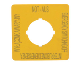 Szyld do przycisków awaryjnych PL, GB, DE, I M22-XYK5 167643