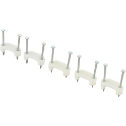 TruComponents 41162 Cable clips &#xD8;17.70mm 2-lug Wh 100pcs