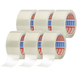 tesa 64014-500-00 tesapack Tape 66m x 50mm 6pcs transparent silent