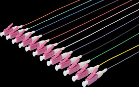 DK-25332-02-4 colored pigtails, LC OM4 50/125 µ, Simplex