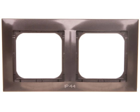 IMPRESJA Ramka podwójna do łączników IP44 antracyt RH-2Y/50