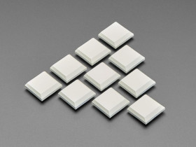 Adafruit Kailh CHOC Slim Key Caps - Milky White - 10 pack