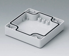 PC enclosure shell, (L x W x H) 80 x 80 x 20 mm, light gray (RAL 7035), C0080802