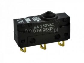 Przełącznik krańcowy bez dźwigni 6A 3p przewlekany