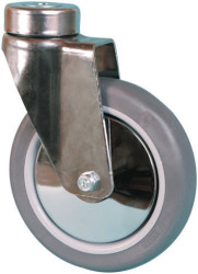 Koło samonastawne średnica kabla 125mm Pojedyncza śruba Guitel Hervieu 100kg wysokość całkowita 175mm