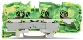3-wire protective earth terminal, spring-clamp connection, 0.5-16 mm², 1 pole, 67 A, 8 kV, yellow/green, 2016-1307