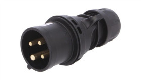 014-6X Złącze Zasilające 3-Fazowe Ac, Wtyk Męski, 16A/400Vac, Ip44