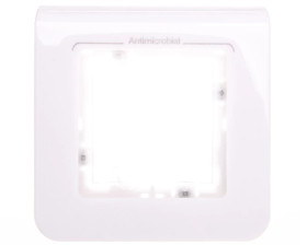 MOSAIC Ramka pojedyncza /2moduły/ antybakteryjna biała 078880