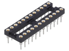 Podstawka DIP 20-pin Raster 2,54mm precyzyjna THT pozłacany flash 2-1571552-6