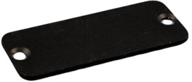 End plate, aluminum, (L x W x H) 124.79 x 50.9 x 1.45 mm, black, for series 1455Q, 1455QALBK-10