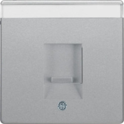 Q.1/Q.3 Płytka czołowa pojedyncza z zasuwą chroniącą przed kurzem i polem opisowym alu aksamit lakierowany 11706084