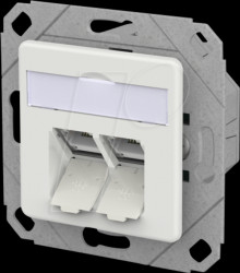 130E381127-I E-DAT Modul Cat.6a LSA++ 2 Port UPk traffic white