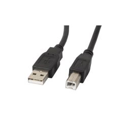 Przewód USB typu A - USB typu B 0,5m Czarny Lanberg