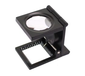 Lupa stojąca składana z podświetleniem 25mm/10x z podziałką skala 1.0mm 9005A