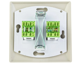 AKCENT Gniazdo teleinformatyczne RJ45 + RJ11 beżowe GPKT-A/K/01