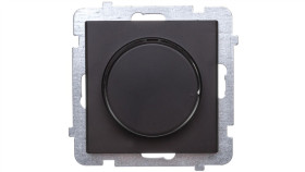 Sonata Ściemniacz Przyciskowo-Obrotowy /Żarowy I Halogenowy/ Czarny Metalik...