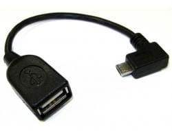 Adapter komputerowy mikro USB / USB A kątowe