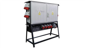 Rozdzielnica Budowlana Erb400ac1 Na Stojaku, Ip54, Gniazda: 2X Cee 63A, 8X...