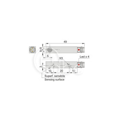 Czujnik indukcyjny SIPA8-C2 NPN NC H1, SIP000024