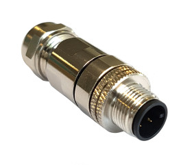 Złącze wielostykowe przemysłowe 5-pinowe M12, panelowe Wtyczka Bulgin