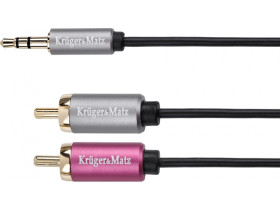 Kabel wtyk jack 3.5 - 2RCA stereo 3.0m Kruger&Matz