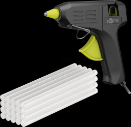 77826 Hot glue gun, 40 W, Superior, Ø 11 mm, incl. 20 glue sticks