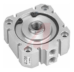 Siłownik kompaktowy skok: 1/2in SMC Ø 3/4cal dwustronnego działania Action z amortyzacją elastyczną NCQ8B075-050 #10-32