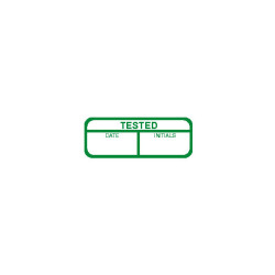 Tested Labels, Green Mark & Seal, 40 x 15mm, Pack Of 120