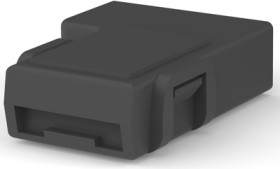 Insulating housing for 6.35 mm, 1 pole, PA, UL 94V-2, black, 7-180984-5