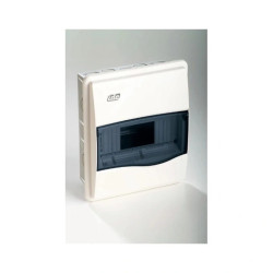 IP40 Rozdzielnica modułowa 1x8 ORO podtynkowa (drzwi transparentne) PE+N