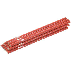 kwb 939395 Carpenter&#x27;s pencil 12 pc unpointed oval 250mm HB red