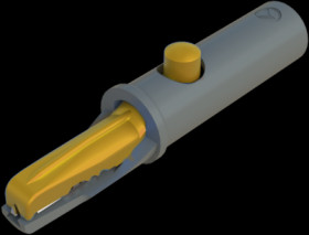 Alligator clip, yellow, max. 6 mm, L 53 mm, CAT O, socket 4 mm, 930126103