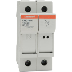 Uchwyt bezpiecznikowy montowany na szynie Mocowanie szynowe rozmiar: 10 x 38mm 32A 690V ac Mersen