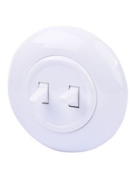 LOFT WŁĄCZNIK PODWÓJNY BIAŁY JLM 2LT-W2-W