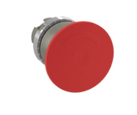 P9MET4RN1 - grzybkowy przycisk awaryjny 40mm, metal okrągły, z ramką mont. czerwony, zwolnienie przez pociągnięcie (184061)