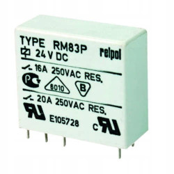 RM83p/24V Przekaźnik firmy RELPOL cewka 24V, 1 styk przełączny 16A