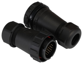 Przemysłowe złącza okrągłe 20, 20-pinowe SY29 Kabel, Układ szeregowy Wtyczka, gniazdo RS PRO