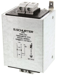 Filtr RFI 1A 1-fazowy 1MΩ 250 V AC 50 → 60Hz 1 x 25 mH Schurter, montaż na szynie DIN