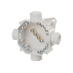 Puszka n/t hermetyczna 80x80 IP67 z wkładem 5x4 szara 0298-00 Elektro-Plast Nasielsk