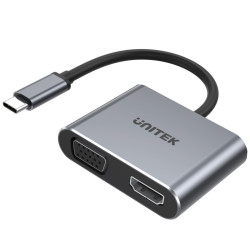 HUB USB-C VGA HDMI USB UNITEK PD 100W D1049A