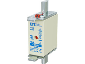 Wkładka topikowa przemysłowa zwłoczna KOMBI-400V NH000 gG 40A/400V 004181110 ETI