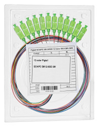 Pigtail światłowodowy SC/APC SM G652D - 2m (12-pack)