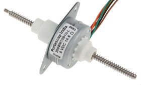 Siłownik liniowy elektryczny długość skoku 48mm obciążenie 13.9N Portescap Napięcie wejściowe 5V dc Mikrosiłownik