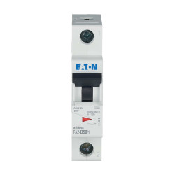 Wyłącznik miniaturowy xEffect, Typ D, 1-biegunowy, 50 A, 400 V ac, 277 V dc, Eaton, FAZ 10 kA
