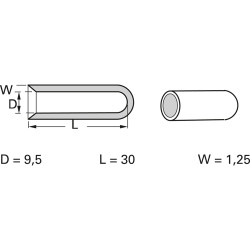 Insulating cap, inside Ø 9.5 mm, L 30 mm, transparent, PVC, -35 to 85 °C, DERAY-IOK 9,5X30/1,25 TRANSPARENT, package with 100 pi