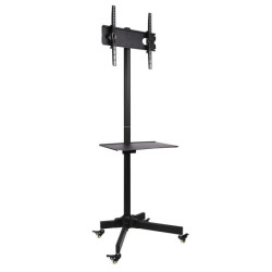 STOLIK/WÓZEK NA KÓŁKACH+UCHWYT DO TV 23-55 25KG S-09 ART