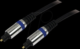 CAB1101 Audio cable, Toslink/M to Toslink/M, PMMA, metal, black, 1.5 m