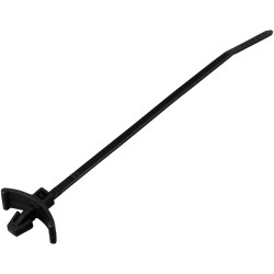 TruComponents 40690 Cable tie 100mm 2.5mm Blk Wing lock/UV/Chem-res 100pcs