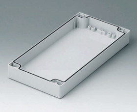 ABS enclosure shell, (L x W x H) 240 x 120 x 30 mm, light gray (RAL 7035), C1122401